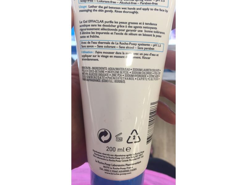 La Roche-Posay Effaclar Purifying Foaming Gel, 6.76 oz/200 mL