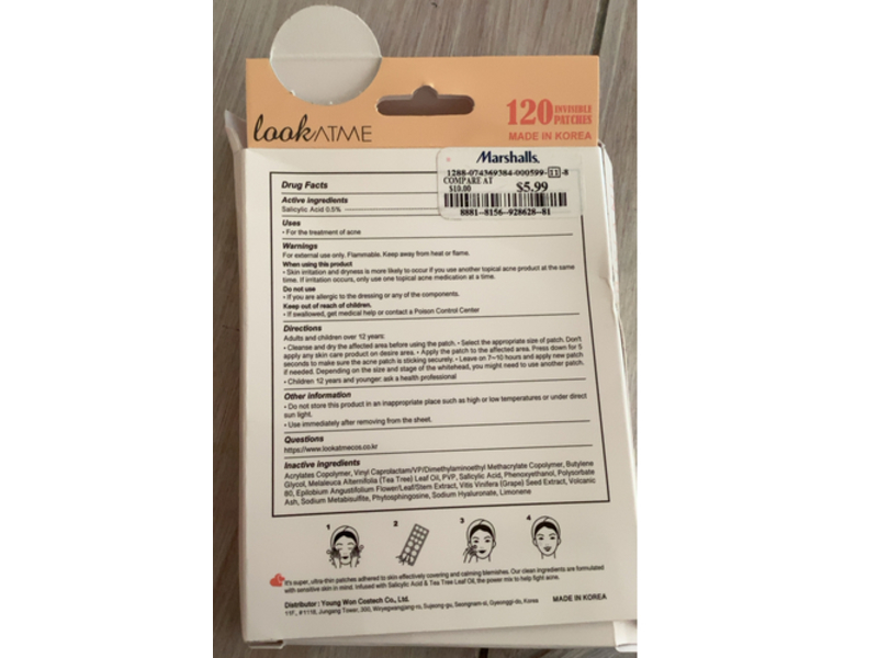 Look At Me Invisible Acne Patch, Salicylic Acid & Tea Tree Leaf Oil, 120 Count