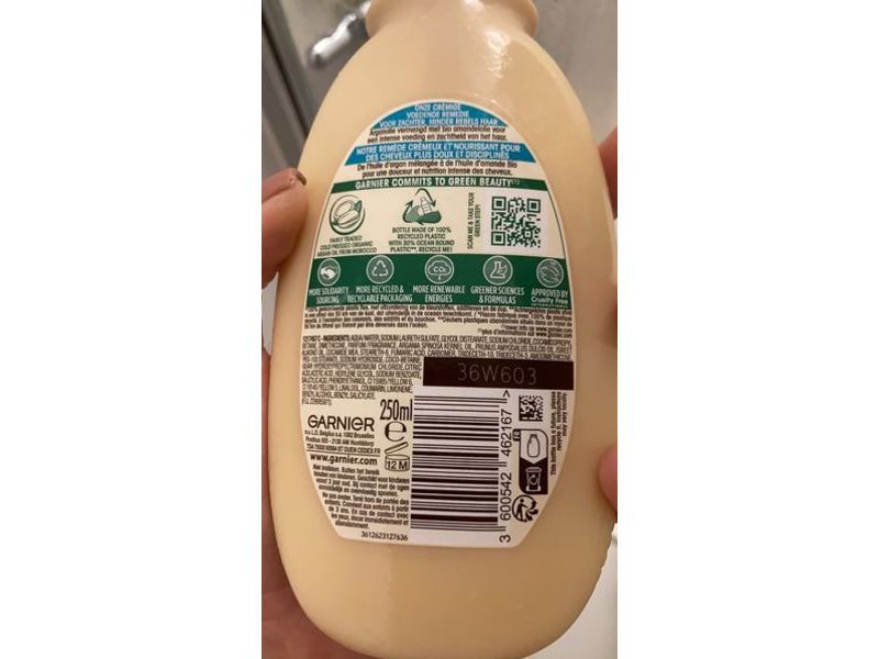 Garnier Ultra Doux Shampooing Creme Nutrition, Rijike Argan, 250 mL