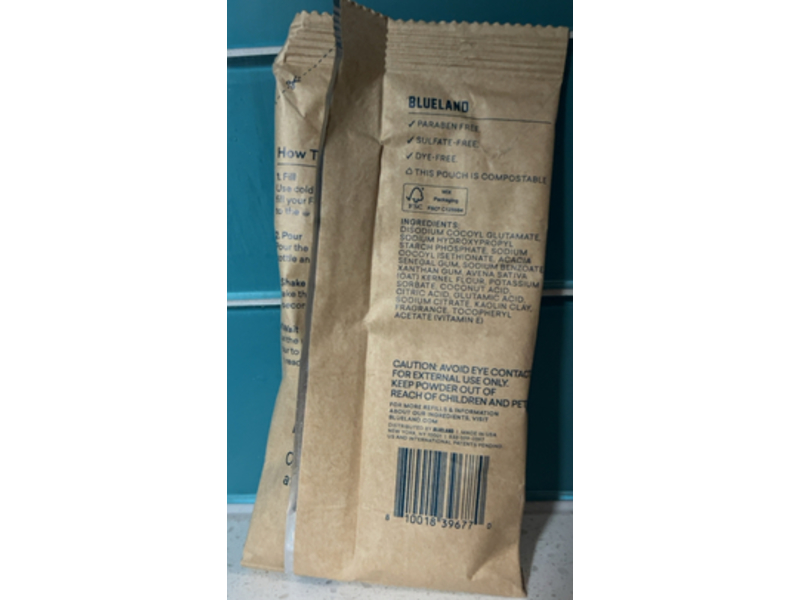 Blueland Bodywash, Coconut Milk, 2.3 oz/65 g, 1 Refill