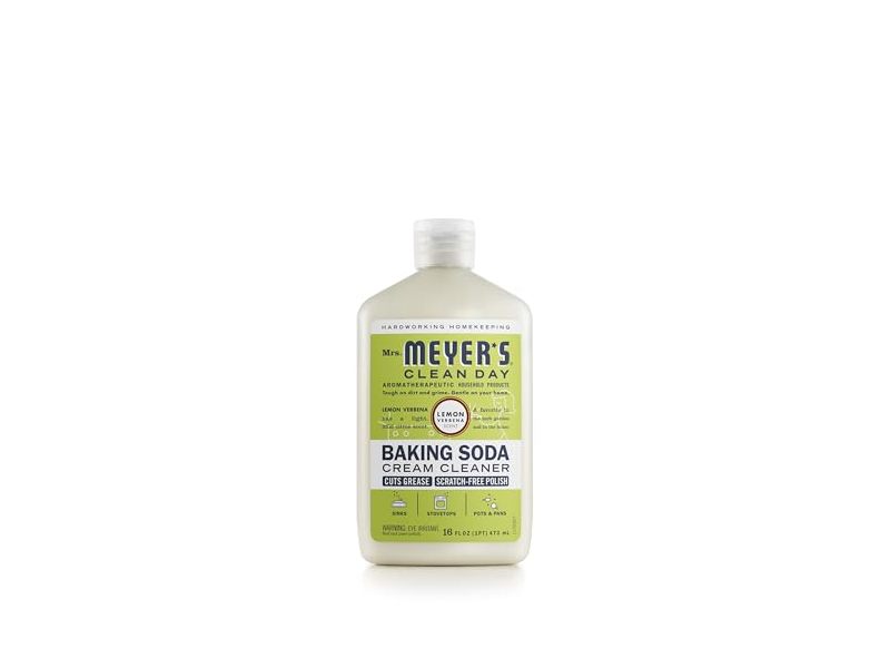 Mrs. Meyer's Clean Day Baking Soda Cream Cleaner, Lemon Verbena, 16 fl oz/473 mL