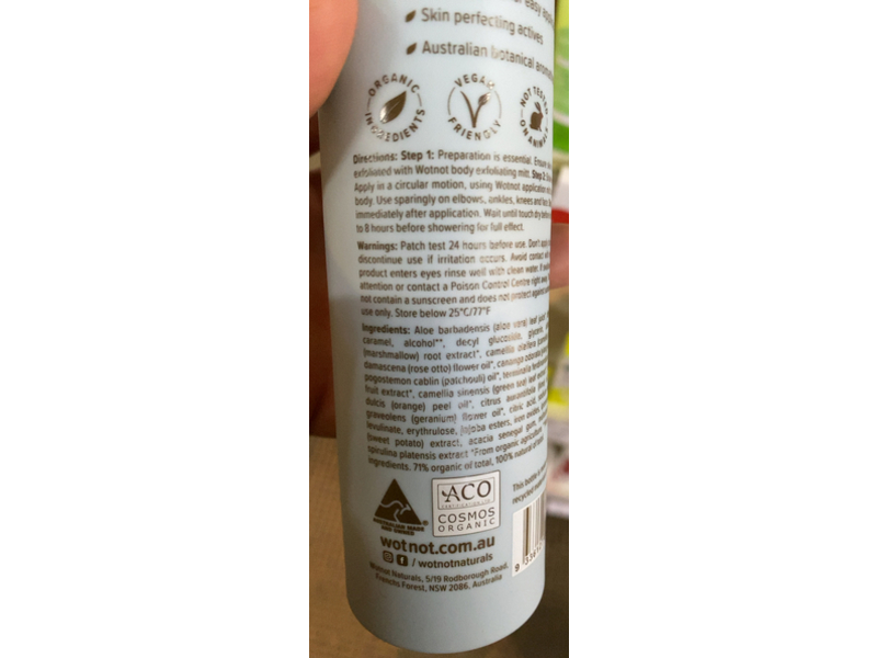 Wotnot Certified Organic Self Tan Mousse Glow, Ultra Dark, 150 mL