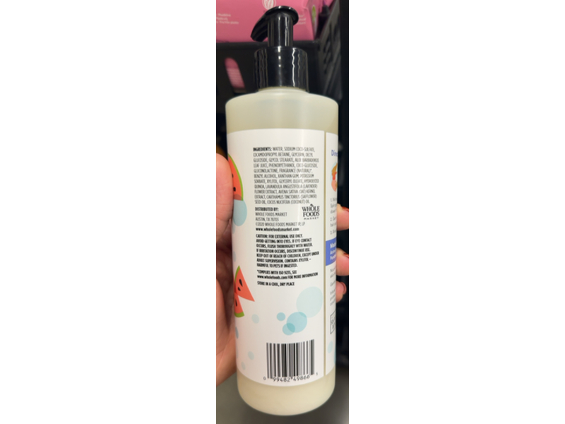 365 Whole Foods Market 3 In 1 Shampoo+Conditioner+Body Wash, Watermelon Wave, 16 fl oz/473 mL