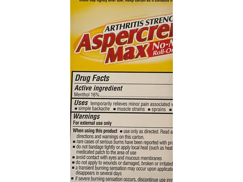 Aspercreme Max Arthritis Pain Relieving Liquid, 2.5 fl oz/73 mL