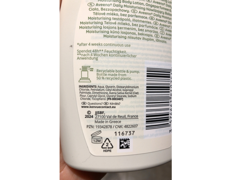 Aveeno Daily Moisturising Body Lotion, Sensitive Skin, 300 mL