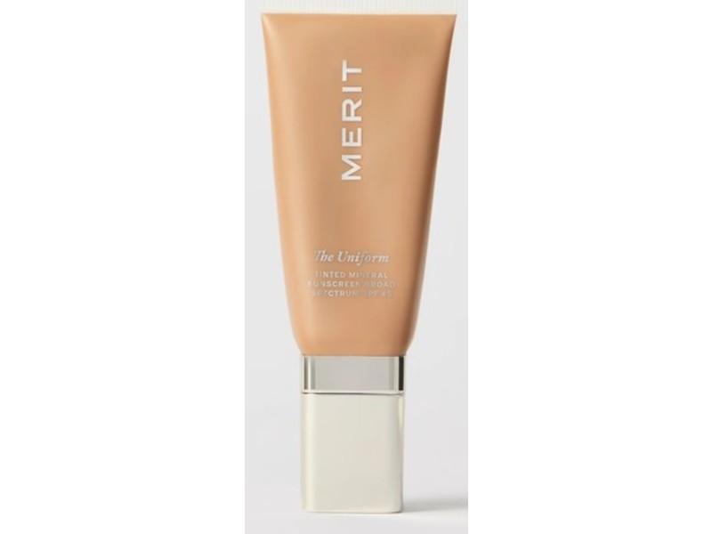 Merit The Uniform Tinted Sunscreen, 18 medium Warm, SPF 45, 1.7 fl oz/50mL