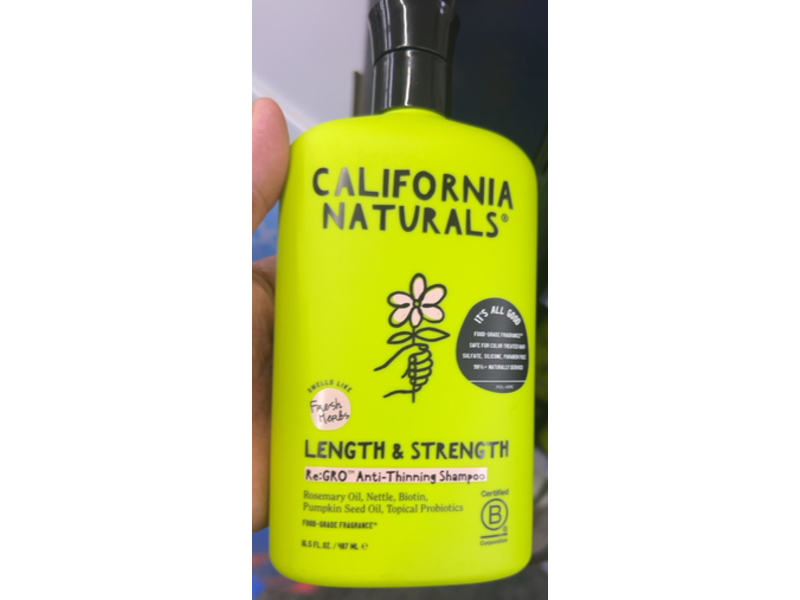California Naturals Re:Gro Anti-Thinning Shampoo, 16.5 fl oz/487 mL