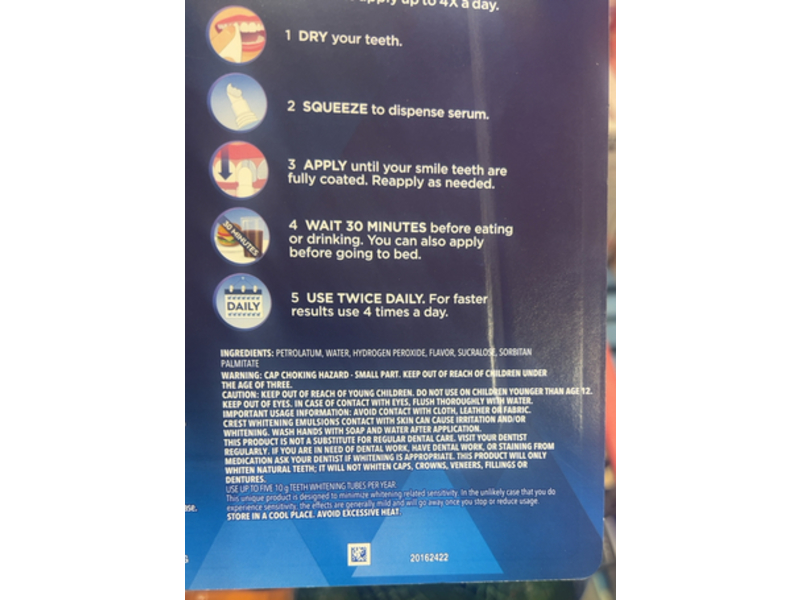 Crest 3D Whitestrips Dental Whitening Kit, Levels 18 Whiter + 12 Whiter, 0.35 oz/10 g