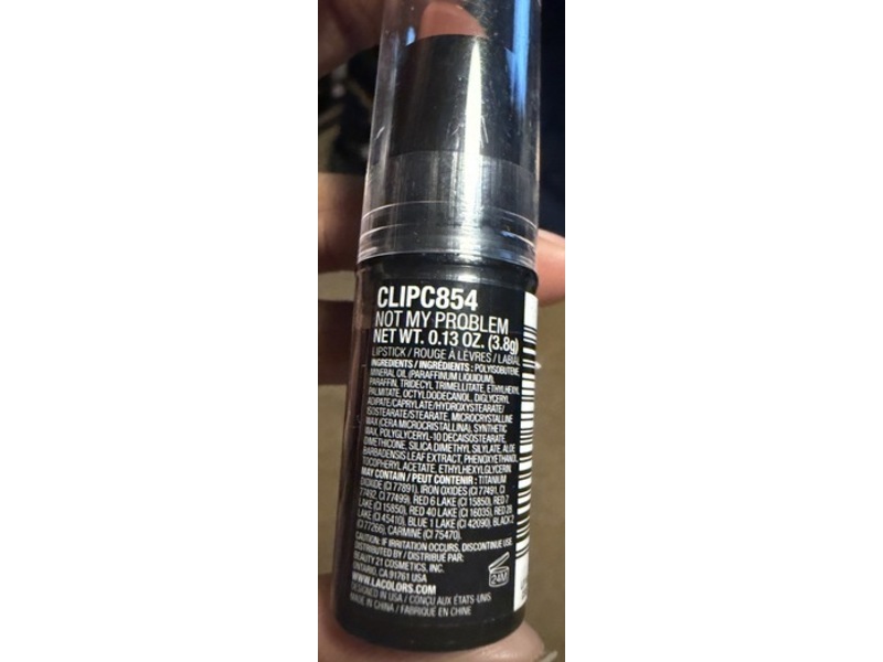 L.A. Colors Pout Chaser Lipstick, CLIPC854W Not My Problem, 0.13 oz/3.8 g