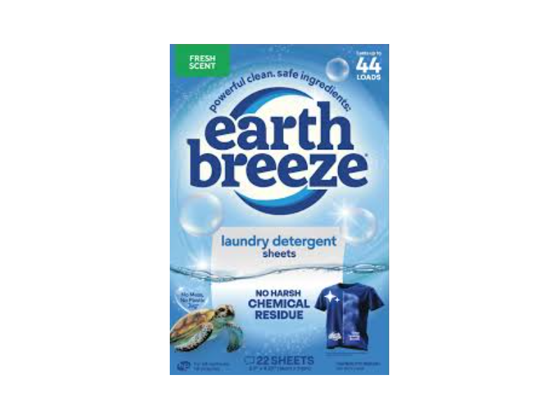 Earth Breeze Laundry Detergent Sheets, Fresh Scent, 44 Loads, 22 Count