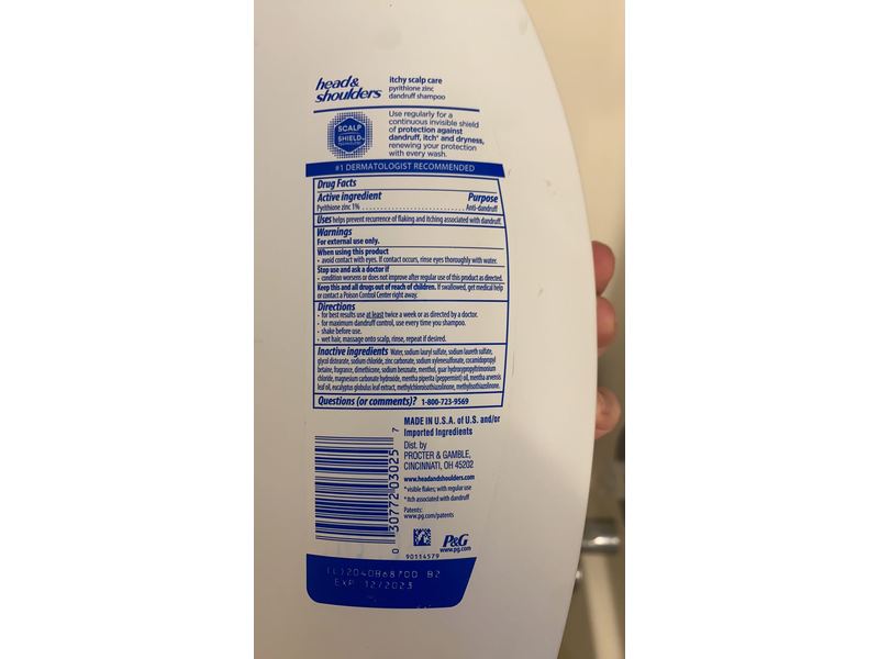 Head & Shoulders Daily Shampoo, Itchy Scalp Care, 32.1 fl oz/950 mL