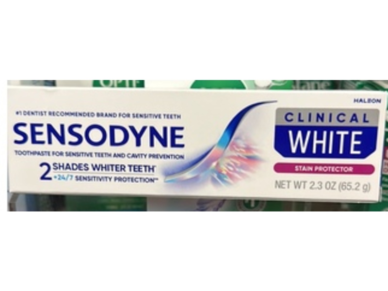 Sensodyne Clinical White Toothpaste, Stain Protector, 2.3 oz/65.2 g