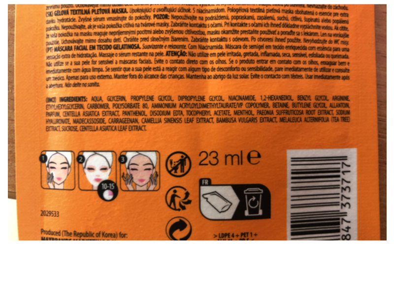 Jelly Pre-Treated Soothing & Relaxing Face Sheet Mask, Niacinamide, 23 mL