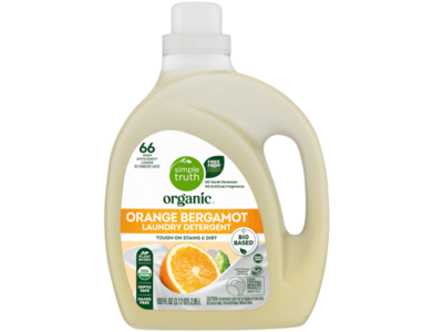 Simple Truth Organic Laundry Detergent, Orange Bergamot, 66 Loads, 100 fl oz/ 2.95 L
