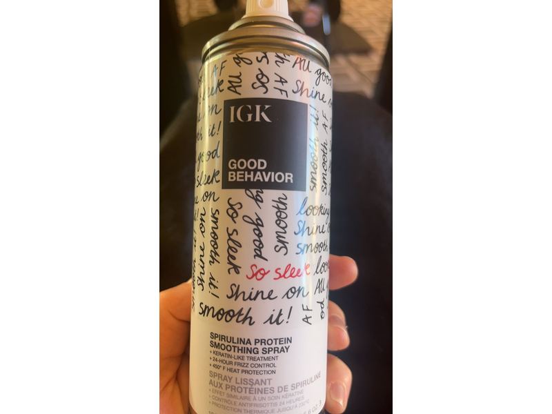 IGK Good Behavior Smoothing Spray, Spirulina Protein, 5.8 oz/186 mL