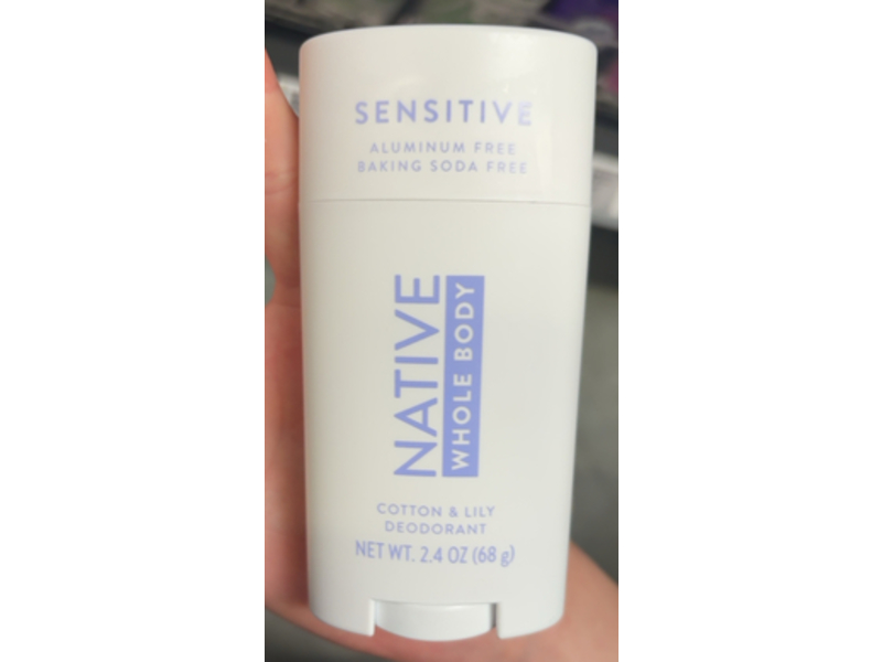 Native Whole Body Deodorant, Cotton & Lily, 2.4 oz/68 g