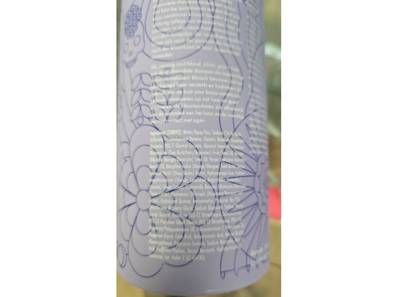 Amika Cool Blonde Shampoo, Bust Your Brass, 33.8 fl oz/1 L