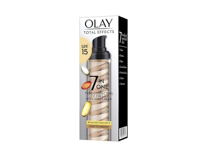 Olay Total Effects 7 In One Tone Correcting CC Cream, SPF 15, Light To Medium, 1.7 fl oz/50 mL