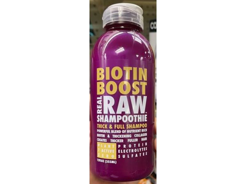 Real Raw Shampoothie Thick & Full Shampoo, Biotin Boost, 12 fl oz/355 mL