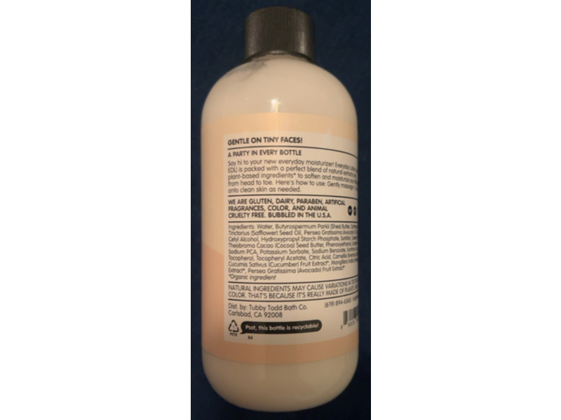 Tubby Todd Everyday Lotion, Fragrance Free, 8.5 oz/240 g