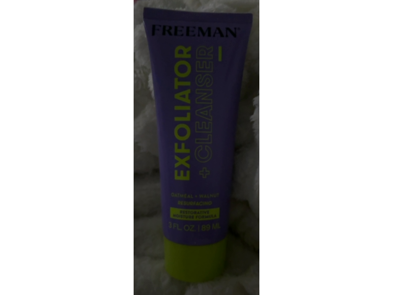 Freeman Exfoliator + Cleanser, Oatmeal + Walnut, 3 fl oz/89 mL
