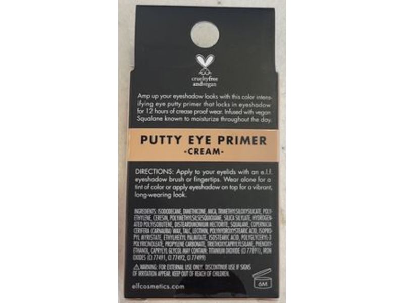 Elf Cosmetics Putty Eye Primer, Cream, 0.19 oz/5.3 g