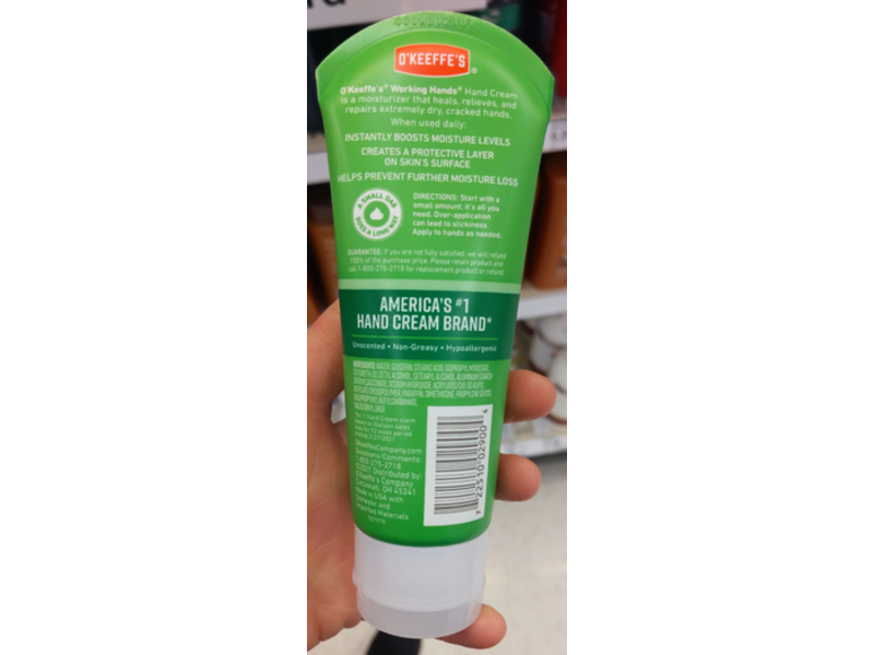 O'keeffe's Working Hands Cream, 3.0 oz/85 g