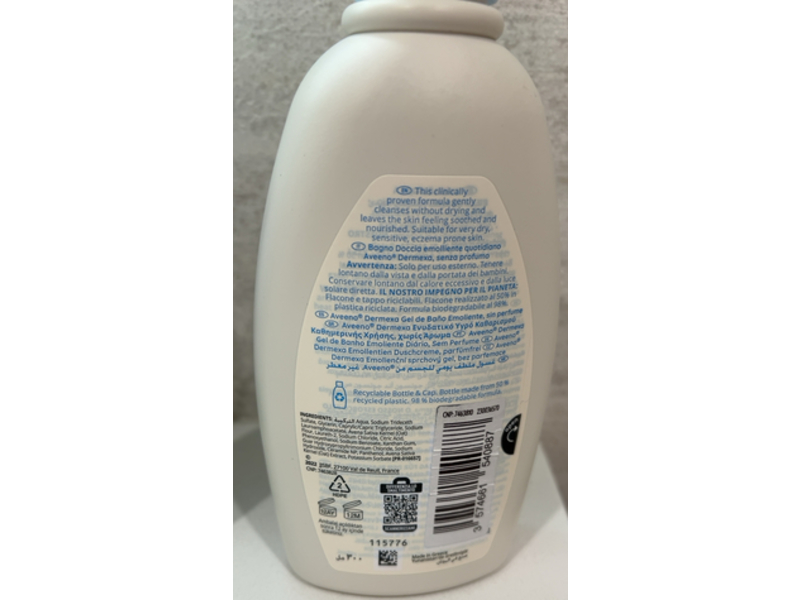 Aveeno Dermexa Daily Emollient Body Wash, Soothing Oat Complex & Ceramides, 300 mL
