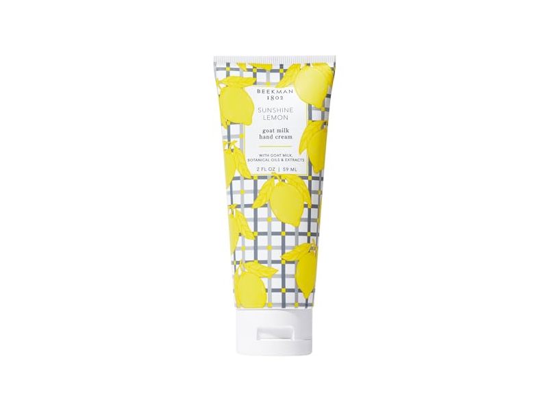 Beekman 1802 Goat Milk Hand Cream, Sunshine Lemon, 2 fl oz/59 mL