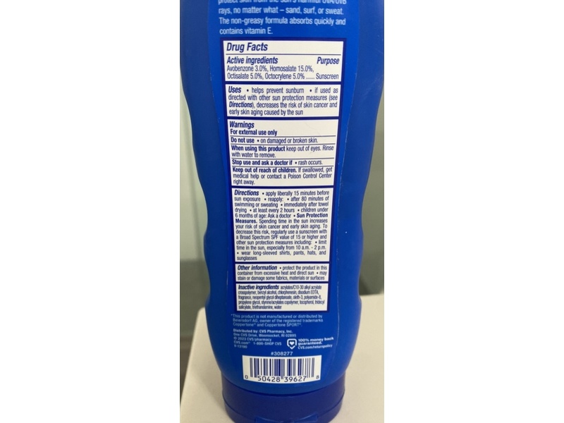 CVS Health Sport Sunscreen Lotion, SPF 50, 8 fl oz/ 237 mL