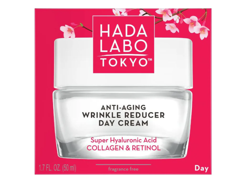 Hada Labo Tokyo Anti-Aging Wrinkle Reducer Day Cream, Collagen & Pro-Retinol, 1.7 fl oz/50 mL