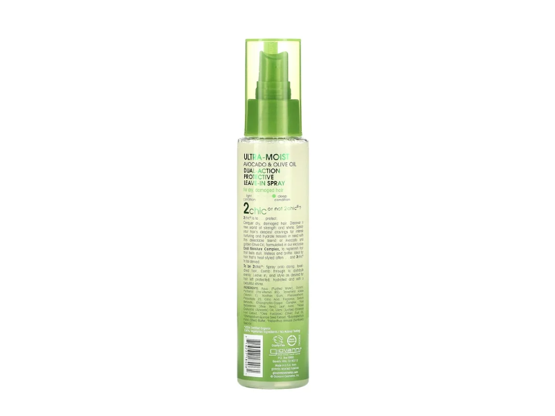 Giovanni 2chic Dual-Action Protective Leave In Spray, Avocado+Olive Oil, 4 fl oz/118 mL
