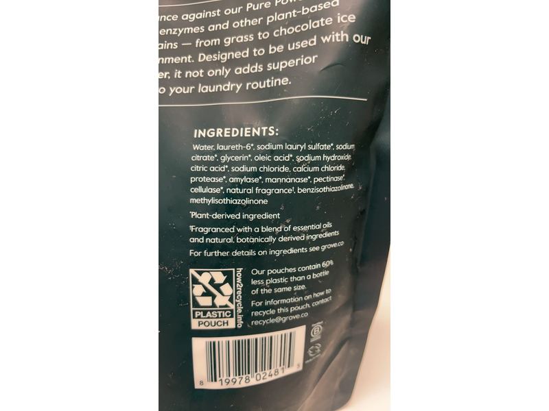Grove Collaborative Pure Power Laundry Detergent, Lavender & Rosemary, 33 Loads, 24 oz/710 mL
