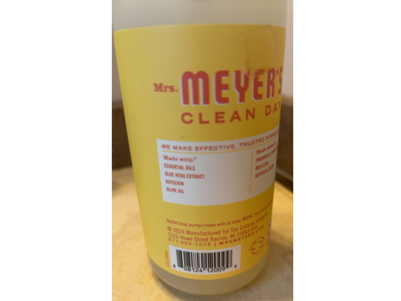 Mrs. Meyer's Clean Day Hand Soap, Lemonade Scent, 16 fl oz/473 mL