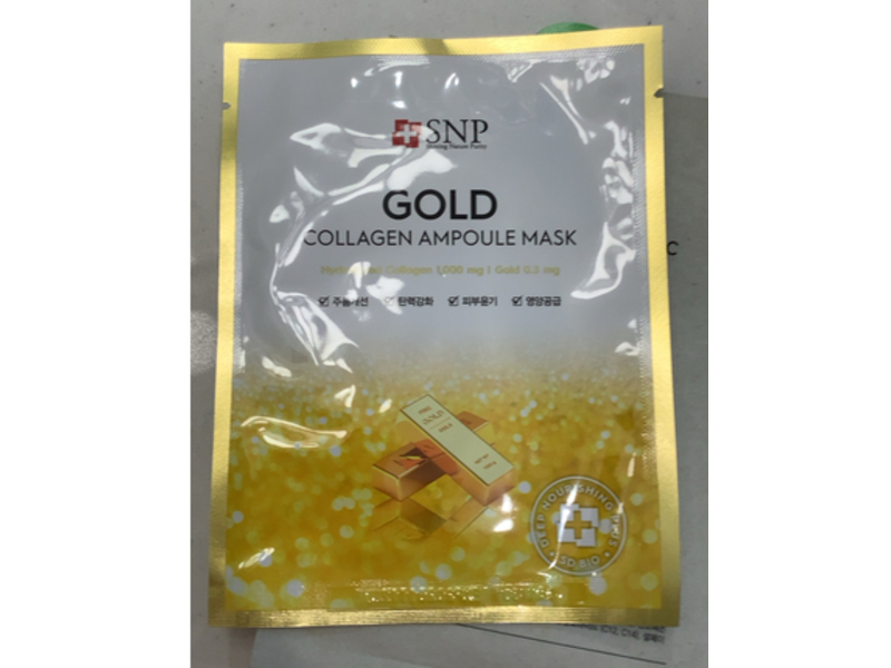 SNP Gold Collagen Ampoule Face Mask, 0.84 fl 0z/25 mL