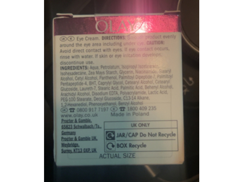 Olay Max Eye Cream, Collagen Peptide, 0.5 fl oz/15 mL