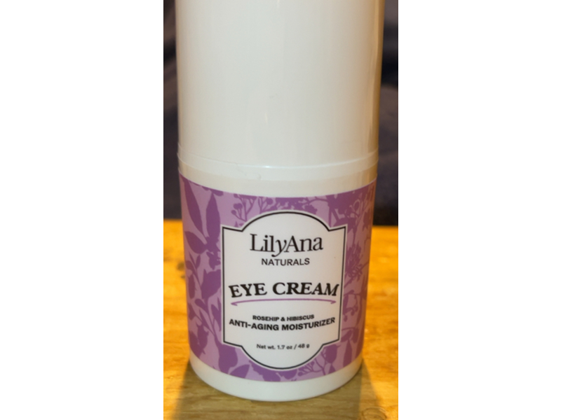 Lilyana Naturals Anti-Aging Moisturizer Eye Cream, Rosehip & Hibiscus, 1.7 oz/48 g