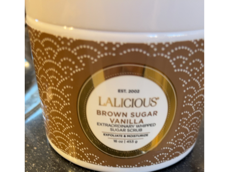 LaLicious Brown Sugar Vanilla Extraordinary Whipped Sugar Scrub, 16 oz/453 g