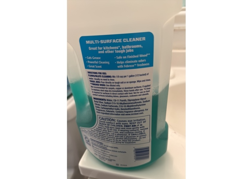 Mr. Clean Multi-Surface Cleaner, Meadows & Rain, 64 fl oz/1.89 L, Pack Of 3