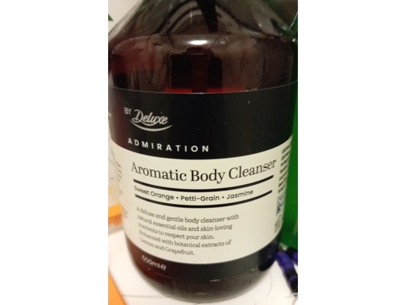 Deluxe Admiration Aromatic Body Cleanser, Sweet Orange + Petti-Grain + Jasmine, 500 mL, Pack Of 2
