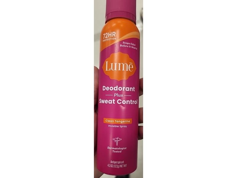 Lume Deodorant + Sweat Control, Clean Tangerine, 4.3 oz/122 g
