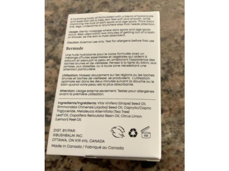 Bush Balm Dark Spot Oil, Bermuda, 17 fl oz/5 mL