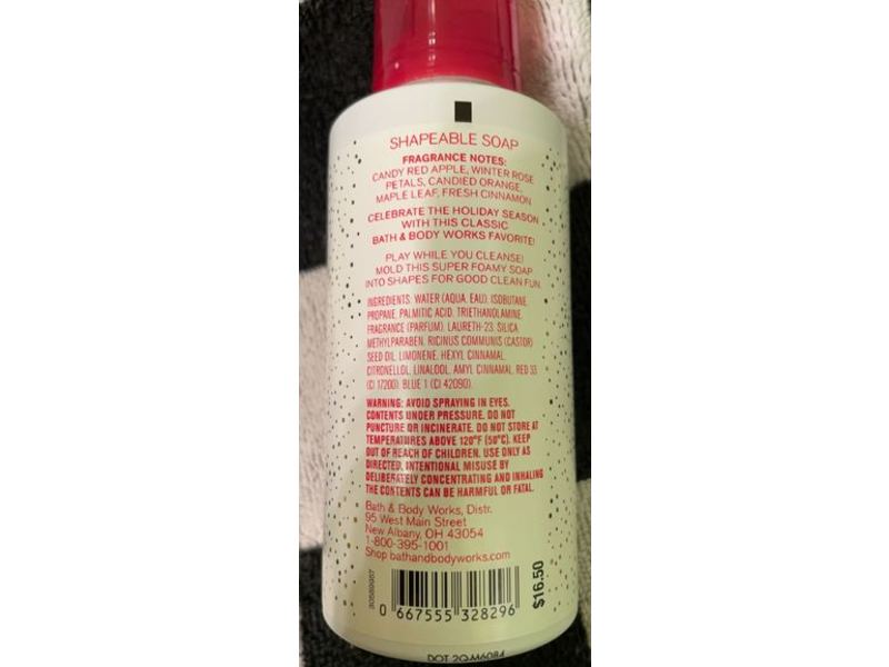 Bath & Body Works Winter Candy Apple Shapeable Soap, 4.9 fl oz/147 mL