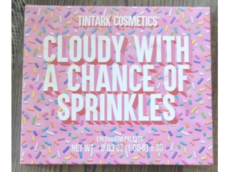 Tintark Cosmetics Eyeshadow Palette, Cloudy With A Chance Of Sprinkles, 0.03 oz/1 g