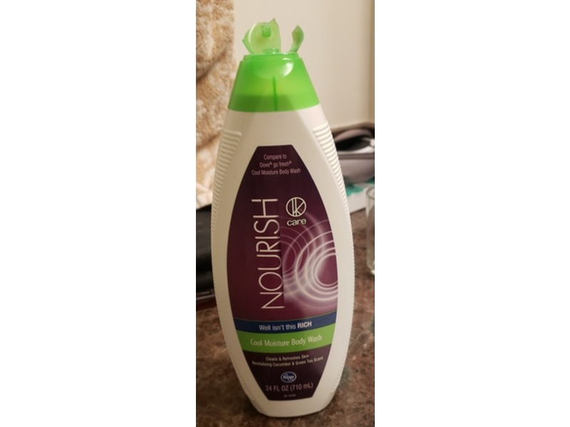 Kroger Nourish Cool Moisture Body Wash, Cucumber & Green Tea, 24 fl oz/710 mL