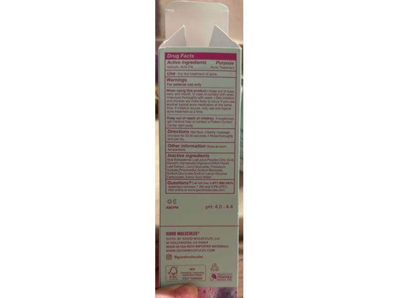 Good Molecules Acne Foaming Cleanser, 5.4 fl oz/148 mL