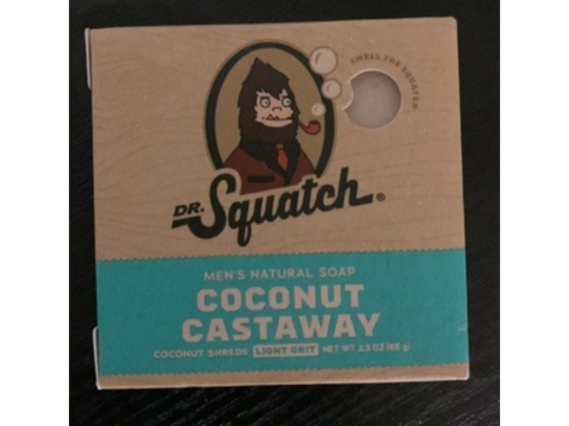 Dr. Squatch Men's Natural Soap, Coconut Castaway, 2.3 oz/65 g