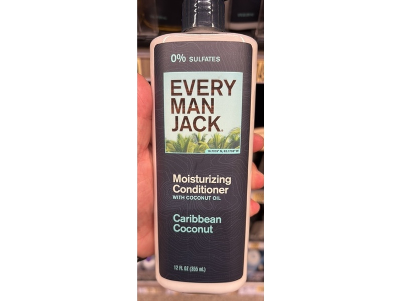 Every Man Jack Moisturizing Conditioner, Caribbean Coconut, 12 fl oz/355 mL