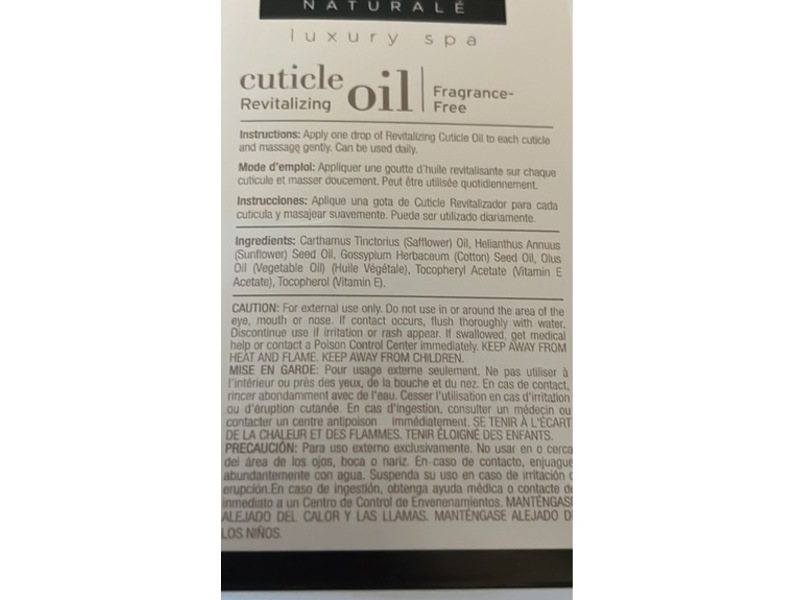 Cuccio Natural Cuticle Oil, Fragrance Free, 2.5 fl oz/75 mL