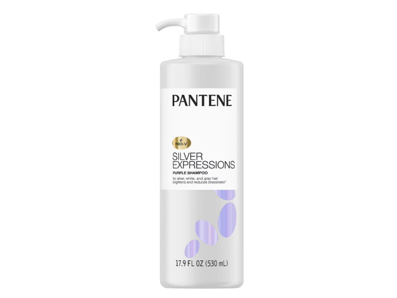 Pantene Pro-V Silver Expressions Purple Shampoo, 17.9 fl oz/530 mL.